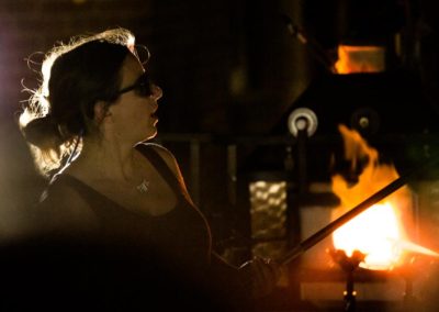 Glassblowing with Infinite Glassworks outside 77 Simcoe. Photo: Will Skol